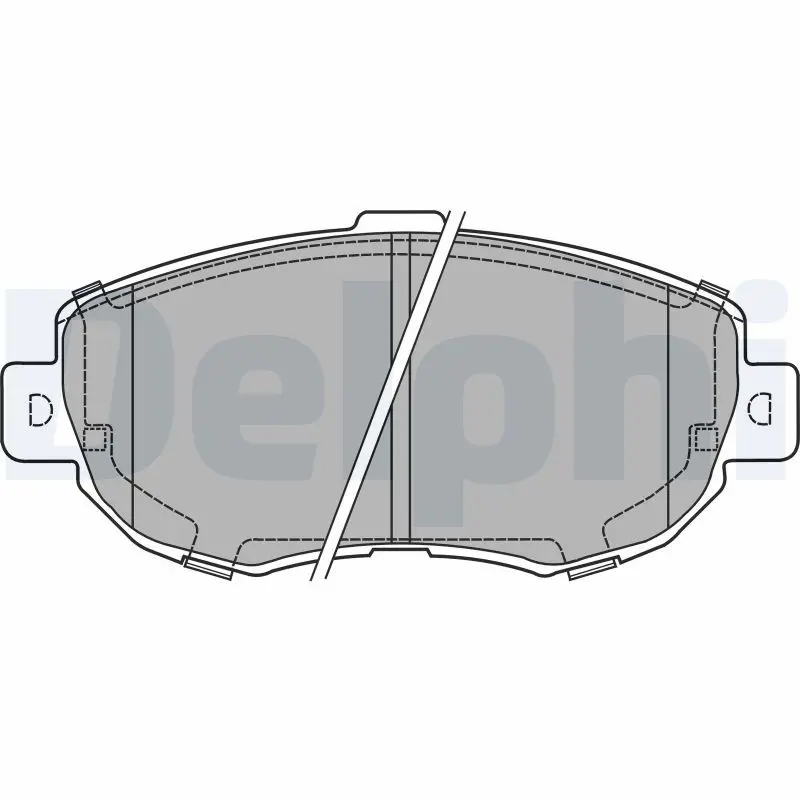 Handler.Part Brake pad set, disc brake DELPHI LP1140 1