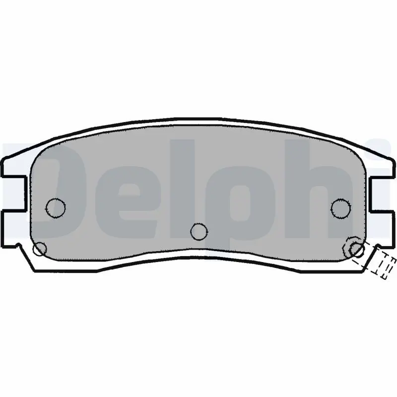 Handler.Part Brake pad set, disc brake DELPHI LP1150 1