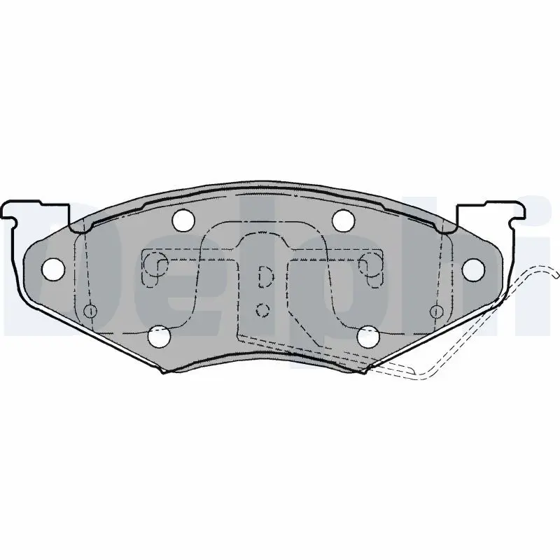 Handler.Part Brake pad set, disc brake DELPHI LP1157 1