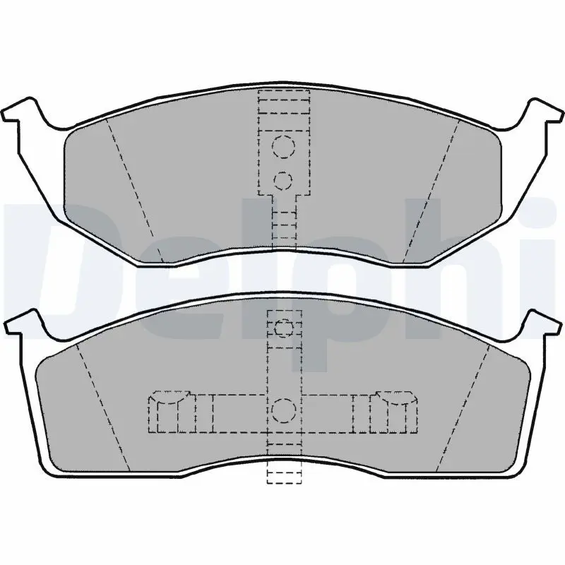 Handler.Part Brake pad set, disc brake DELPHI LP1164 1