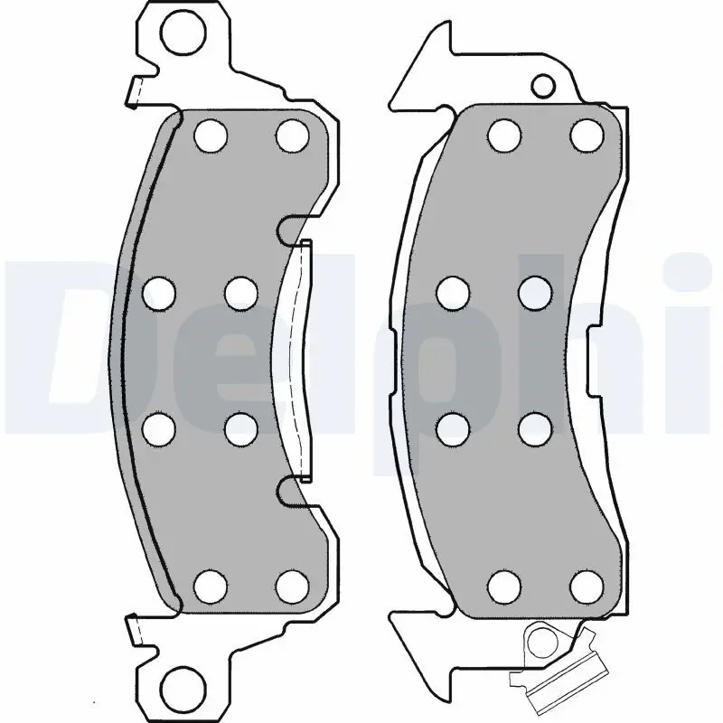 Handler.Part Brake pad set, disc brake DELPHI LP1256 1