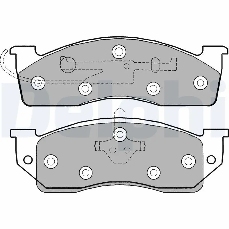 Handler.Part Brake pad set, disc brake DELPHI LP1155 1