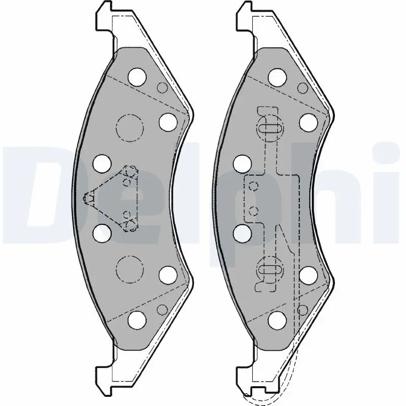 Handler.Part Brake pad set, disc brake DELPHI LP1177 1