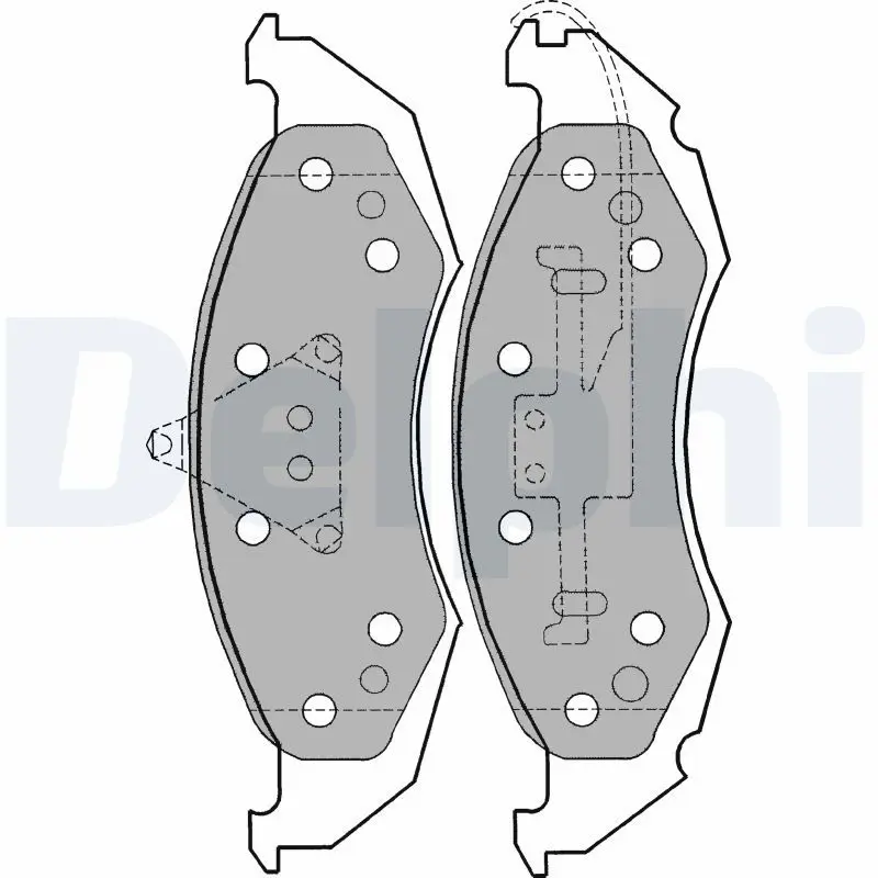 Handler.Part Brake pad set, disc brake DELPHI LP1181 1