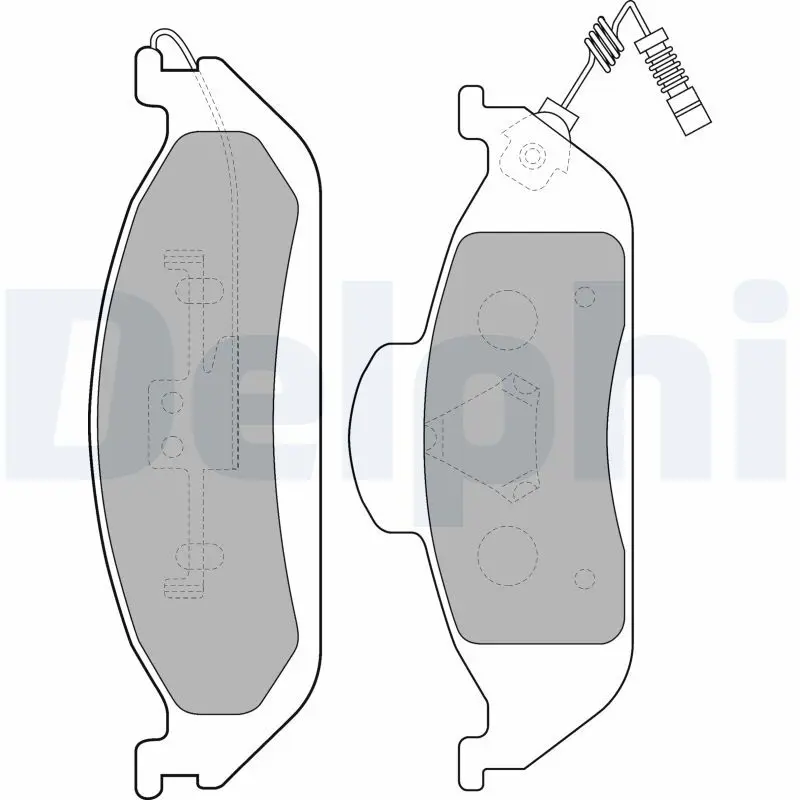 Handler.Part Brake pad set, disc brake DELPHI LP1299 1