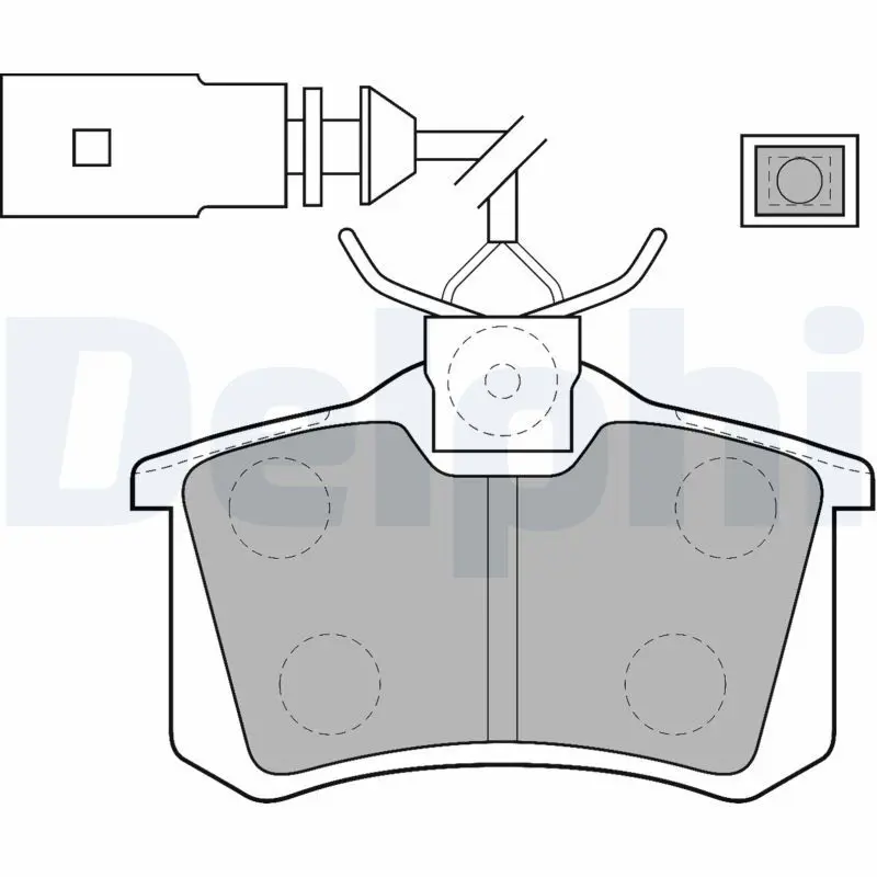 Handler.Part Brake pad set, disc brake DELPHI LP1556 1