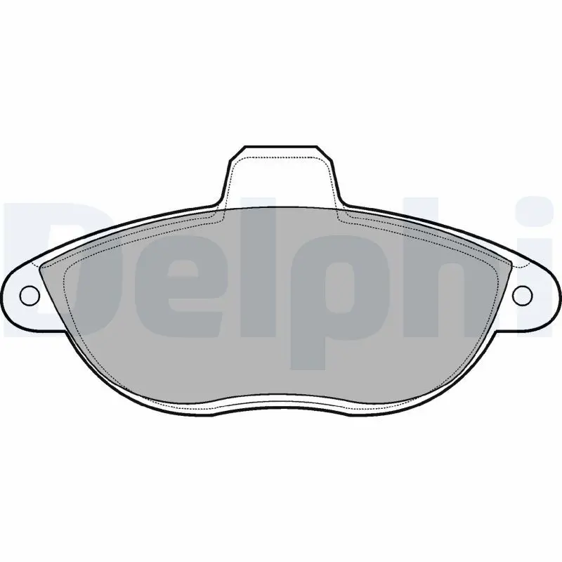 Handler.Part Brake pad set, disc brake DELPHI LP1592 1