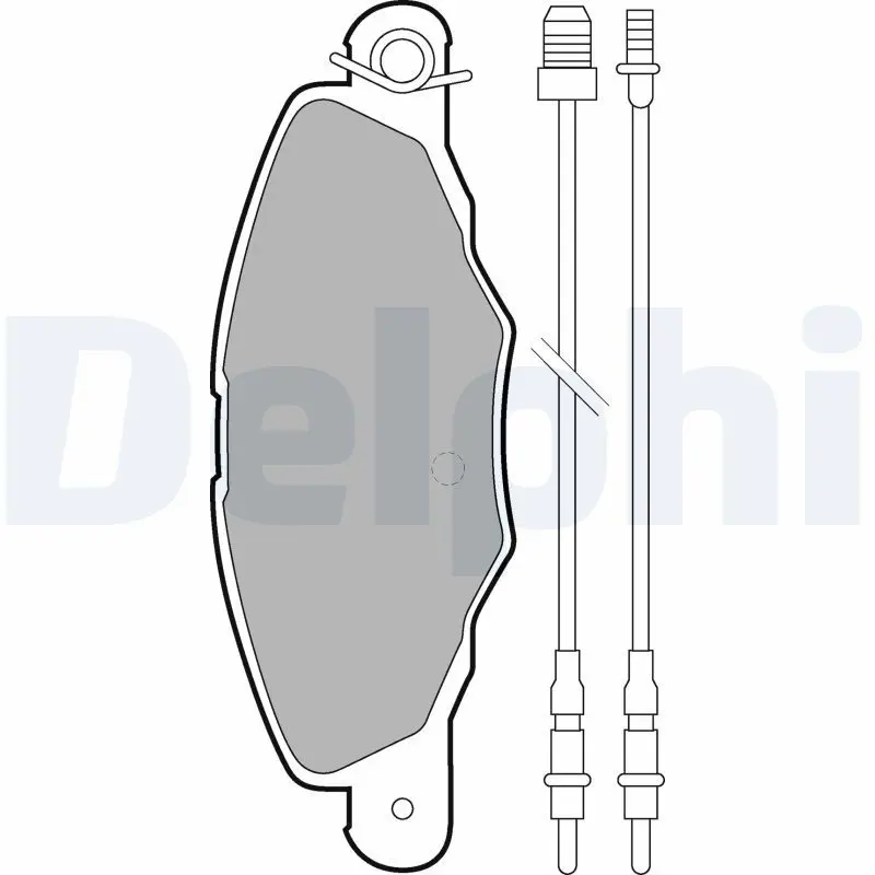 Handler.Part Brake pad set, disc brake DELPHI LP1629 1