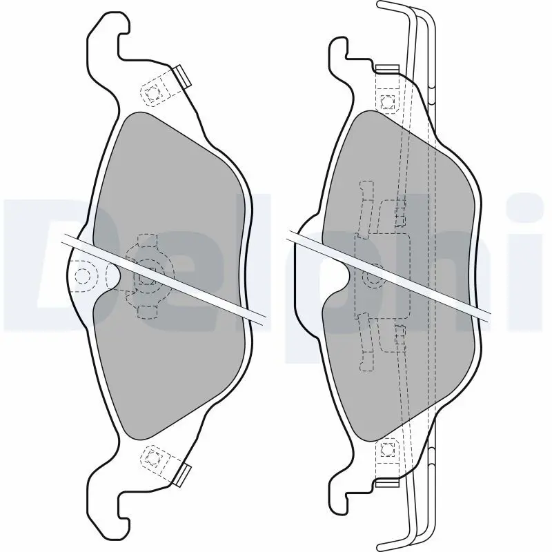 Handler.Part Brake pad set, disc brake DELPHI LP1673 1