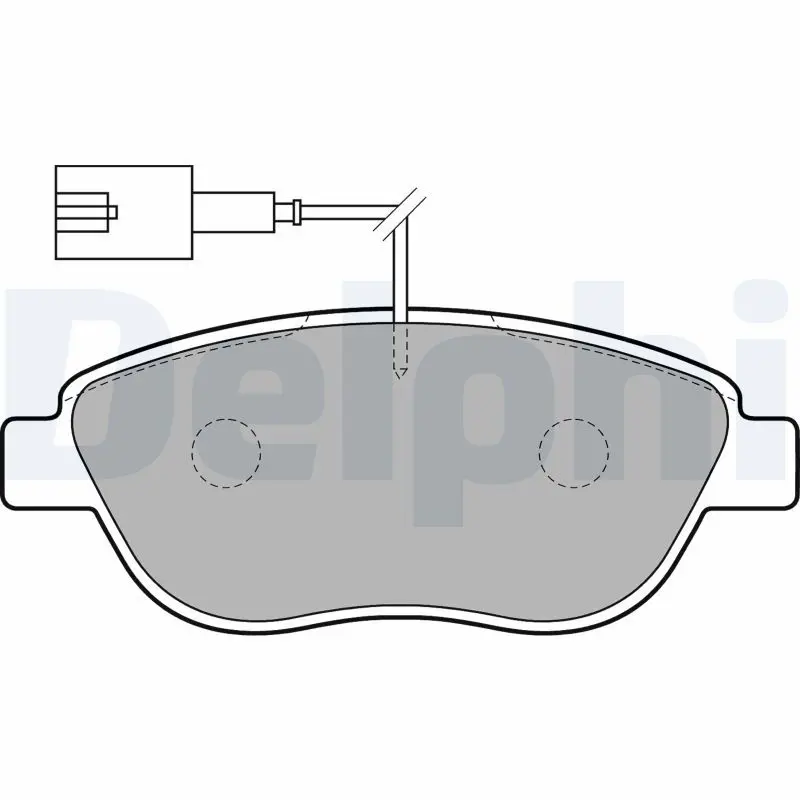 Handler.Part Brake pad set, disc brake DELPHI LP1721 1