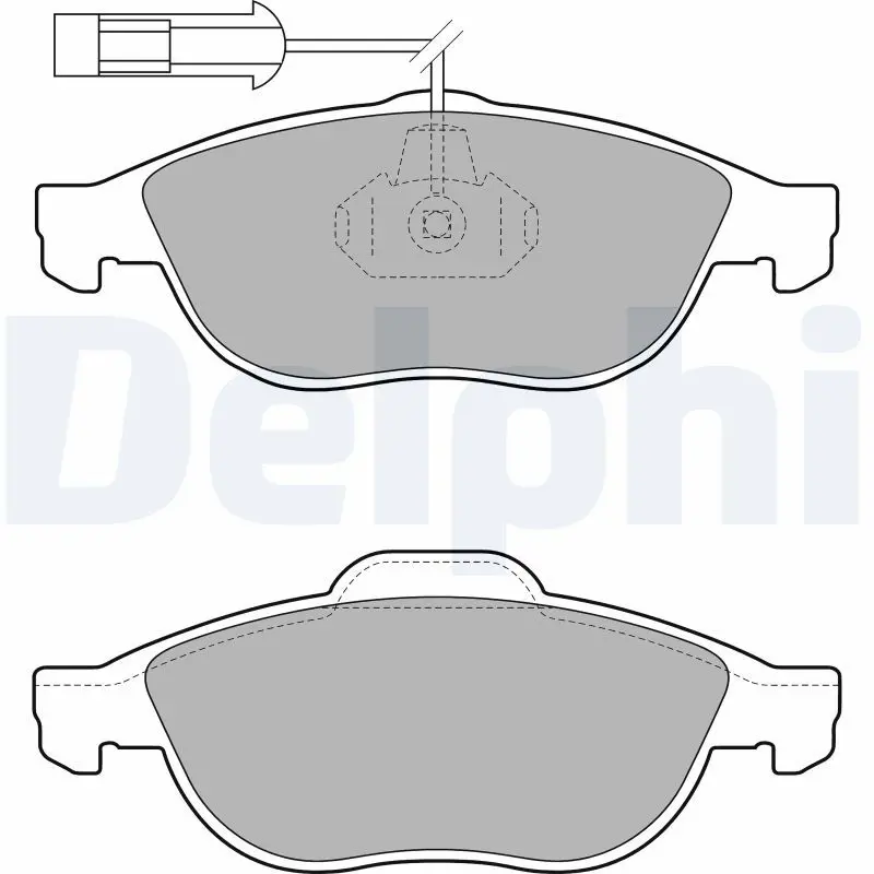 Handler.Part Brake pad set, disc brake DELPHI LP1777 1