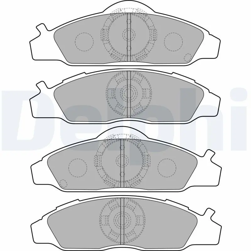 Handler.Part Brake pad set, disc brake DELPHI LP1817 1