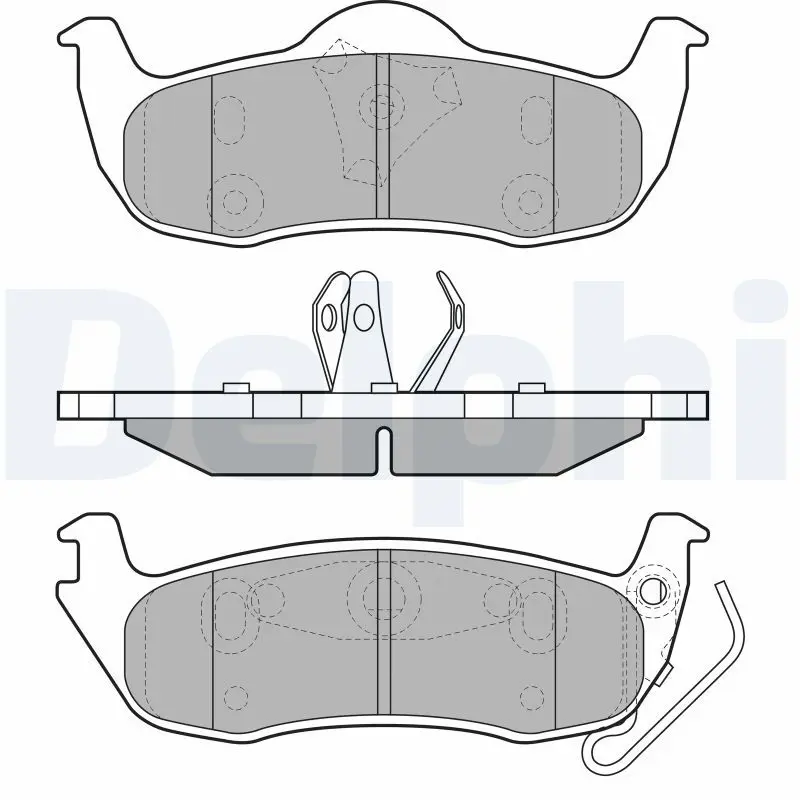 Handler.Part Brake pad set, disc brake DELPHI LP1975 1