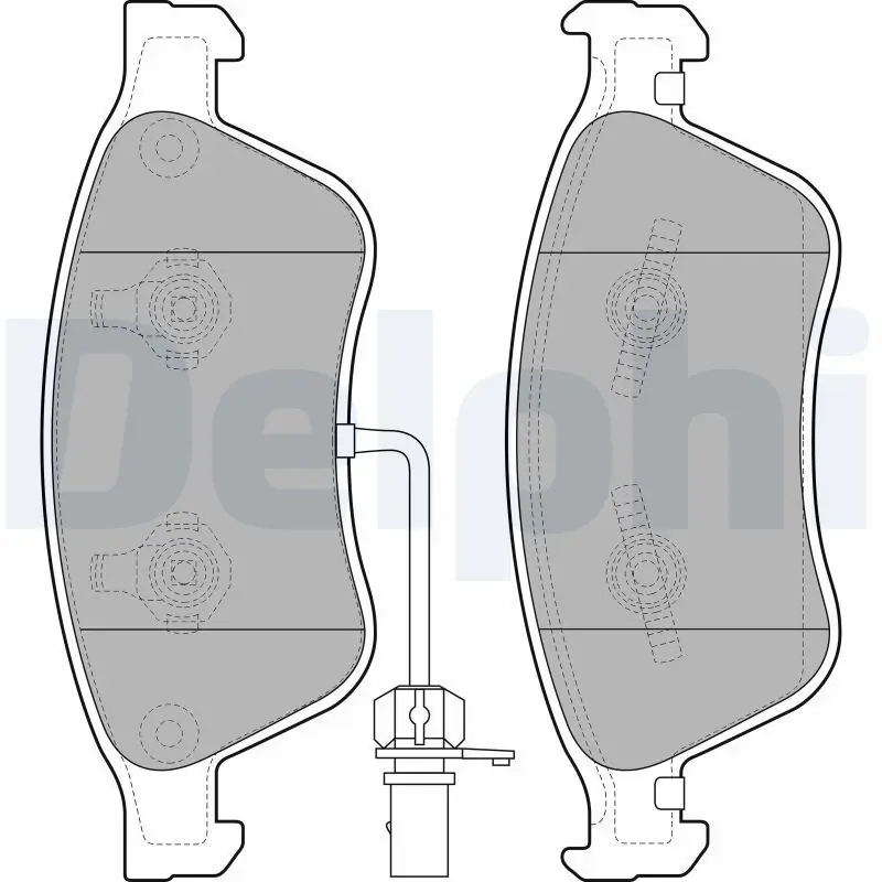 Handler.Part Brake pad set, disc brake DELPHI LP2072 1