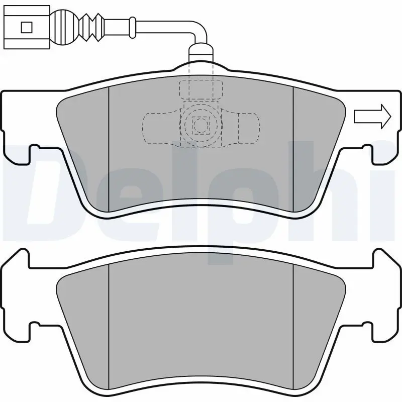 Handler.Part Brake pad set, disc brake DELPHI LP2086 1