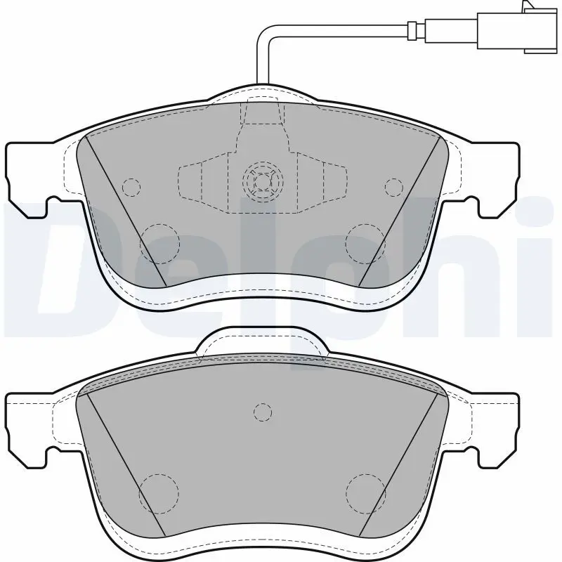 Handler.Part Brake pad set, disc brake DELPHI LP2168 1