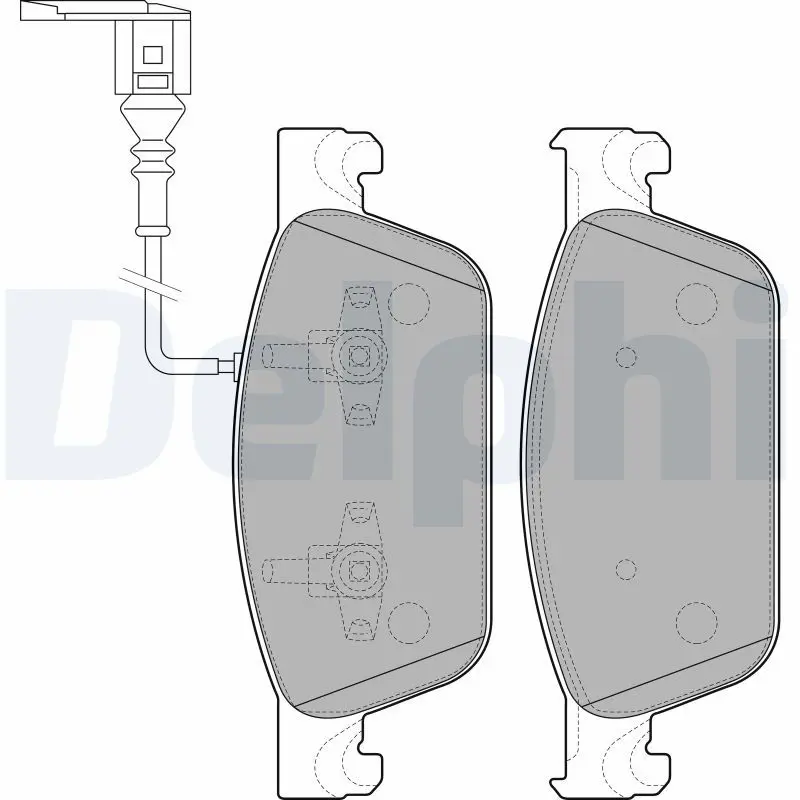 Handler.Part Brake pad set, disc brake DELPHI LP2199 1