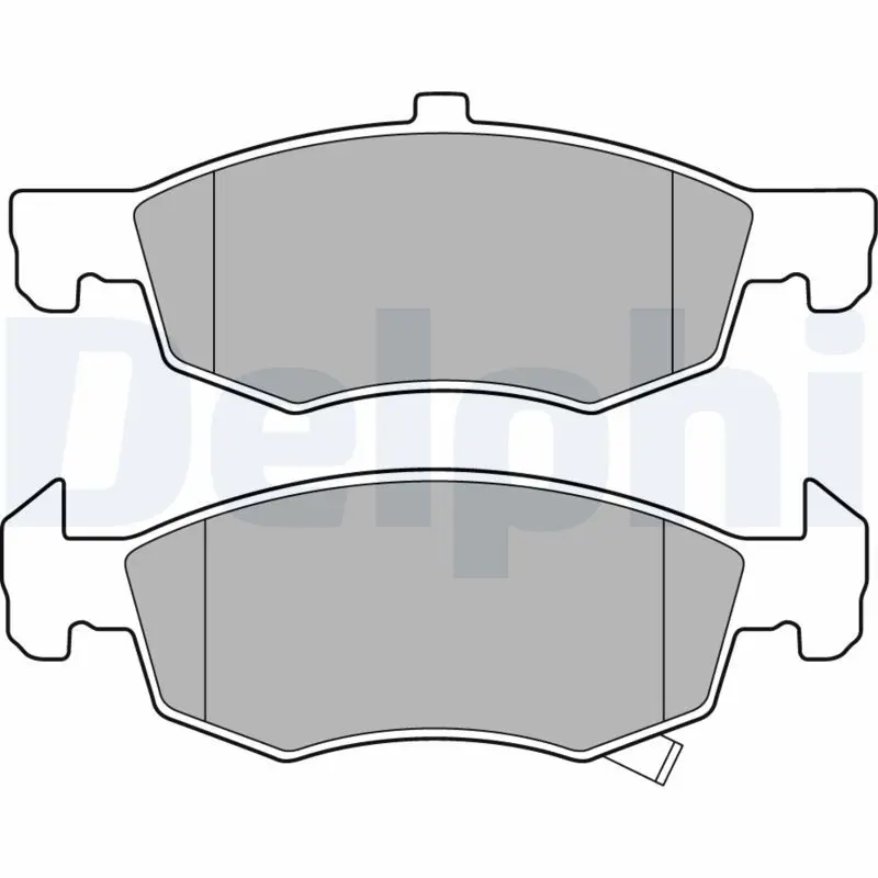 Handler.Part Brake pad set, disc brake DELPHI LP3163 1