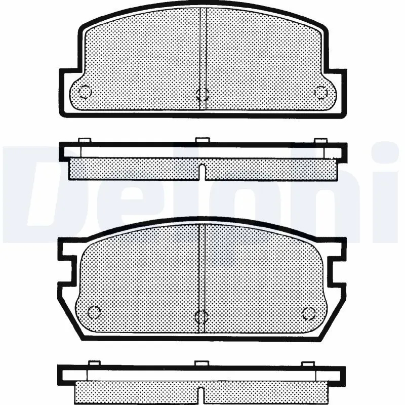 Handler.Part Brake pad set, disc brake DELPHI LP362 1