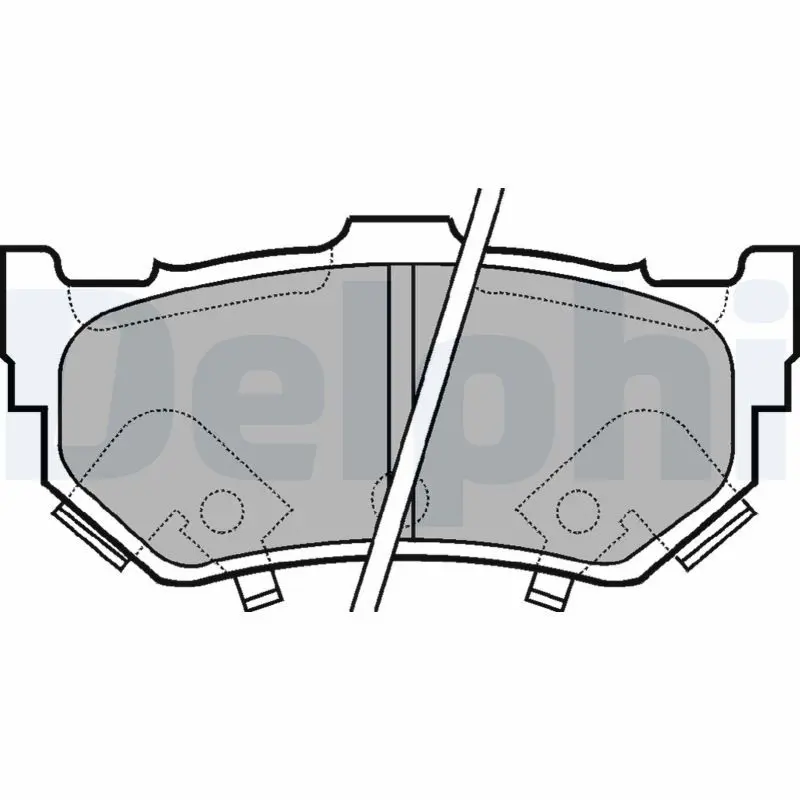 Handler.Part Brake pad set, disc brake DELPHI LP404 1