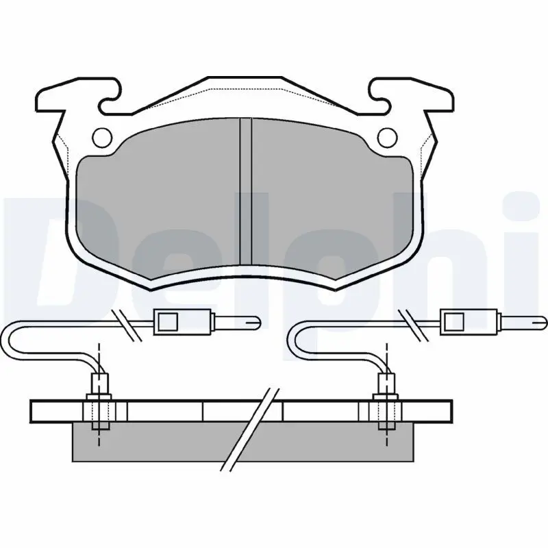 Handler.Part Brake pad set, disc brake DELPHI LP491 1