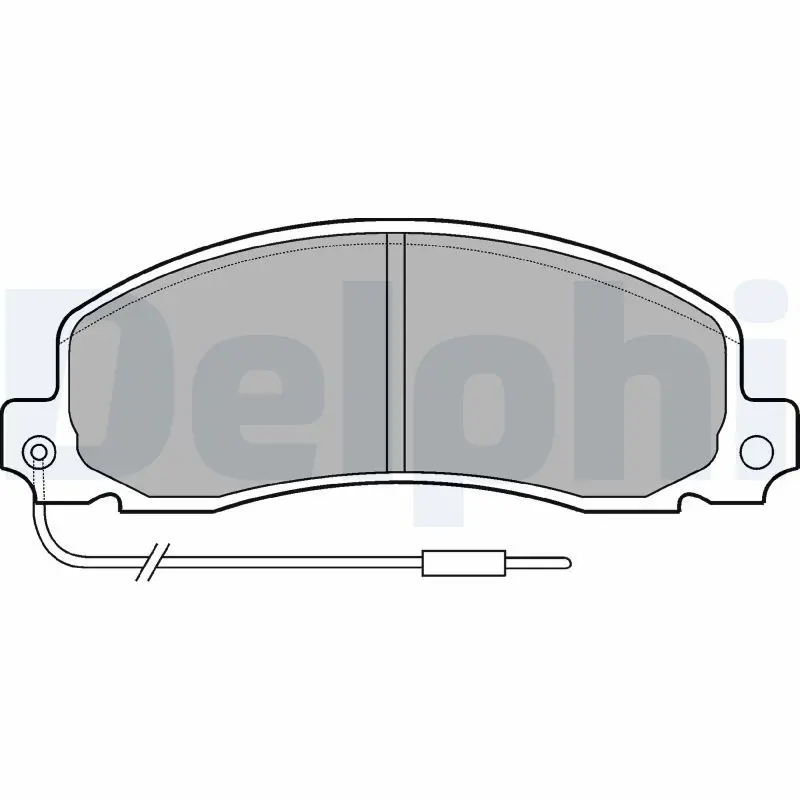 Handler.Part Brake pad set, disc brake DELPHI LP504 1