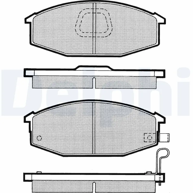 Handler.Part Brake pad set, disc brake DELPHI LP545 1