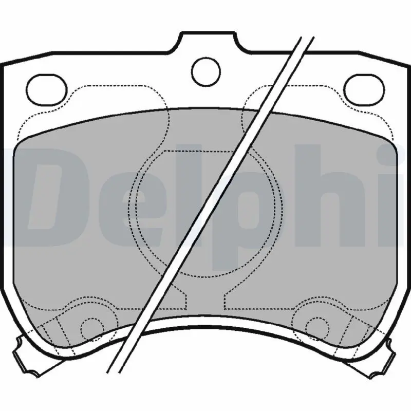 Handler.Part Brake pad set, disc brake DELPHI LP620 1