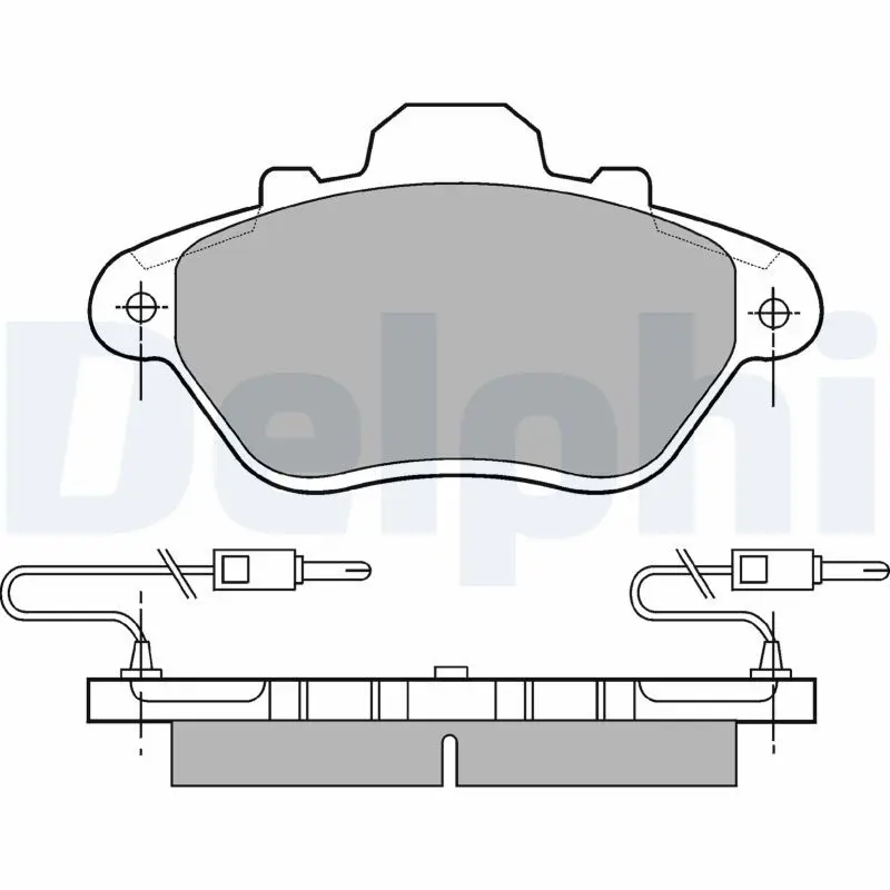 Handler.Part Brake pad set, disc brake DELPHI LP654 1