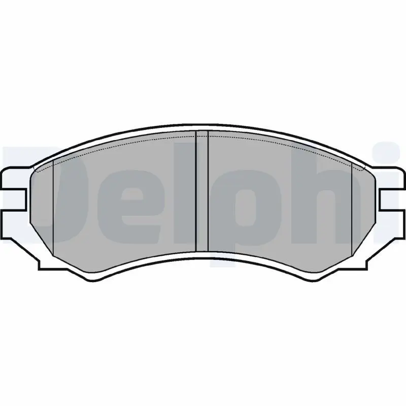 Handler.Part Brake pad set, disc brake DELPHI LP670 1