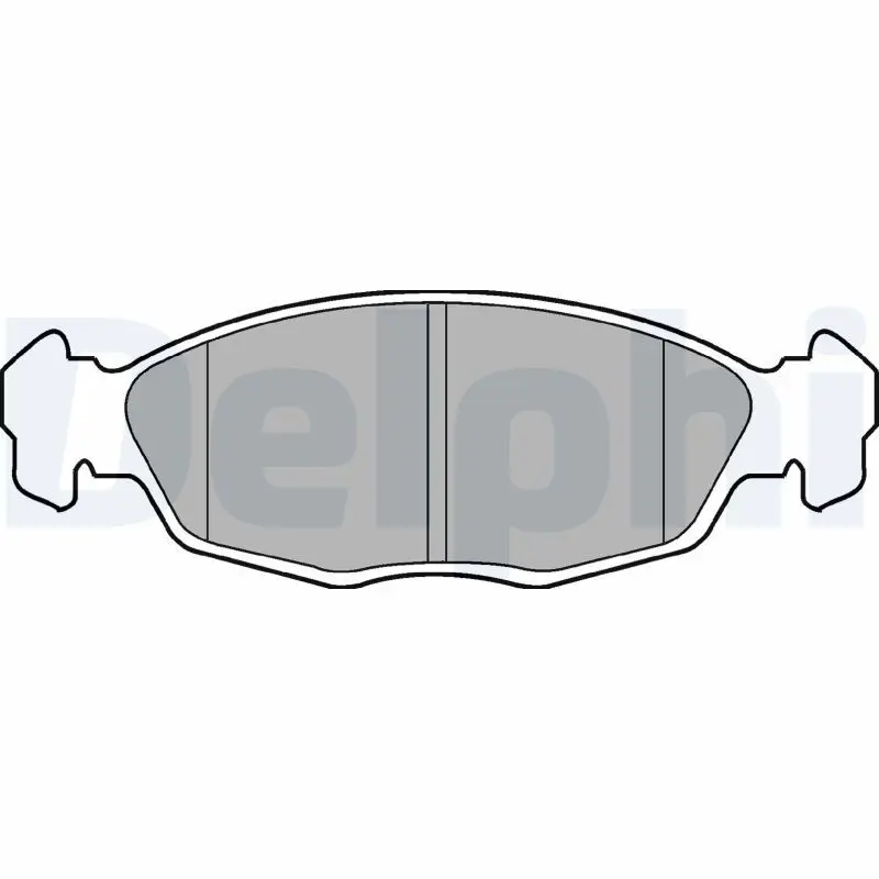 Handler.Part Brake pad set, disc brake DELPHI LP702 1