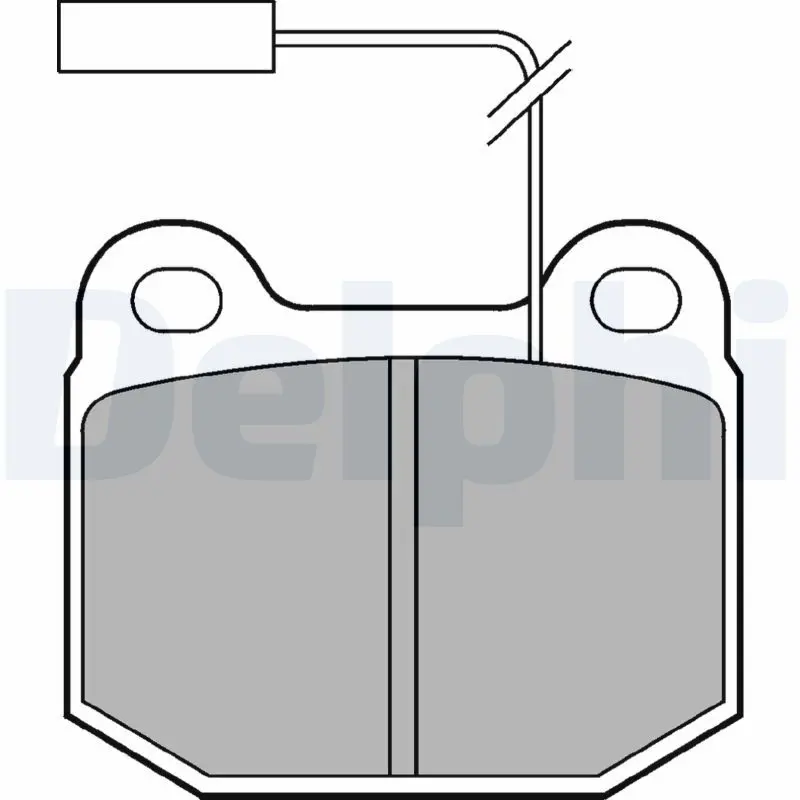 Handler.Part Brake pad set, disc brake DELPHI LP712 1