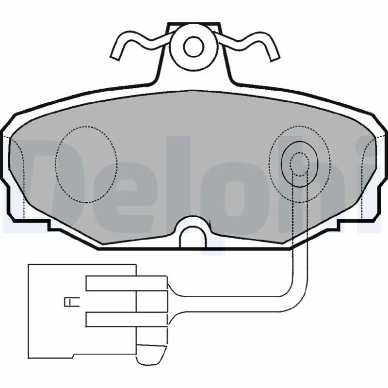 Handler.Part Brake pad set, disc brake DELPHI LP868 1