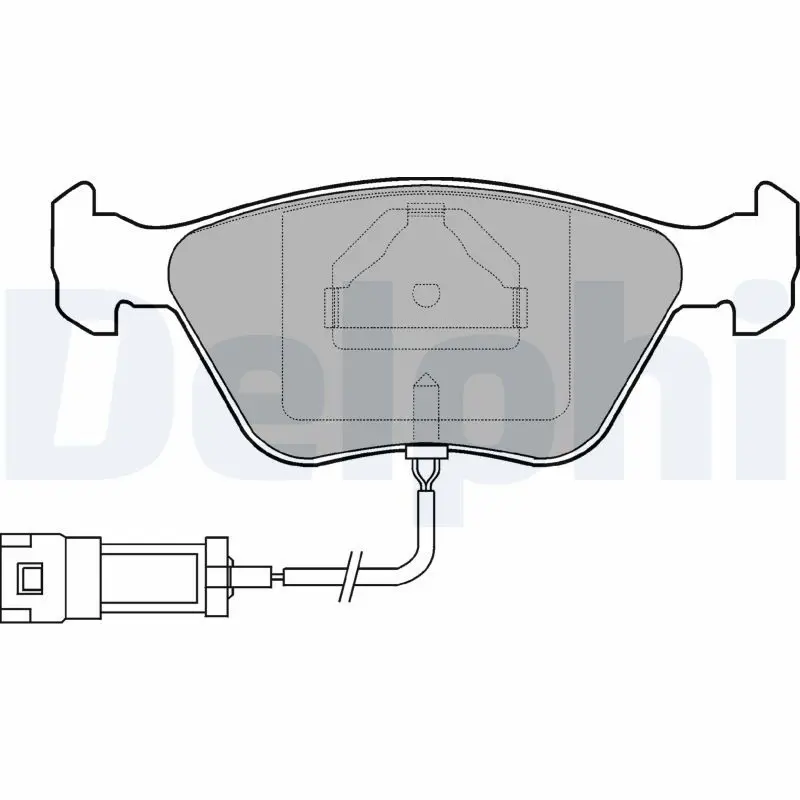 Handler.Part Brake pad set, disc brake DELPHI LP886 1