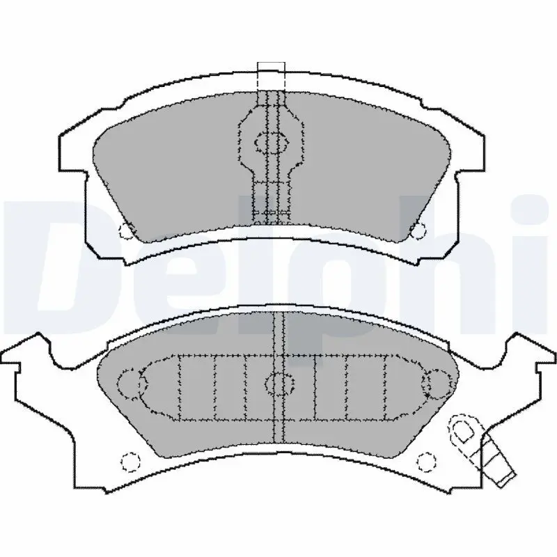 Handler.Part Brake pad set, disc brake DELPHI LP898 1