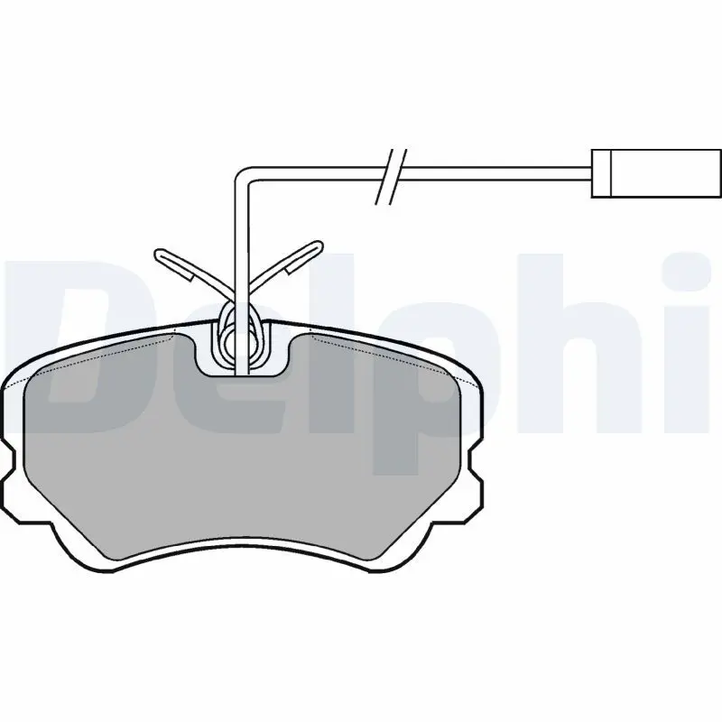 Handler.Part Brake pad set, disc brake DELPHI LP900 1