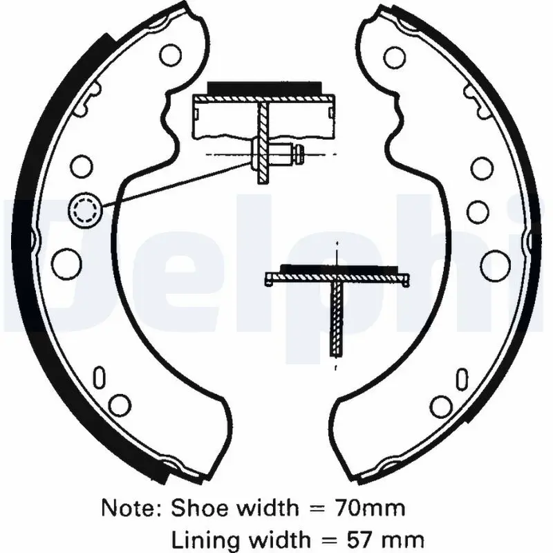 Handler.Part Brake shoe set DELPHI LS1312 1