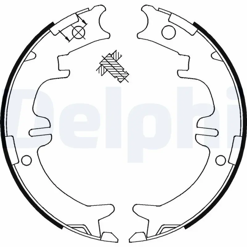 Handler.Part Brake shoe set, parking brake DELPHI LS1892 1