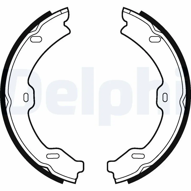 Handler.Part Brake shoe set, parking brake DELPHI LS2040 1