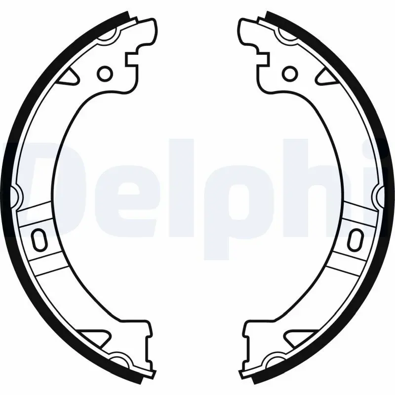 Handler.Part Brake shoe set, parking brake DELPHI LS1977 1