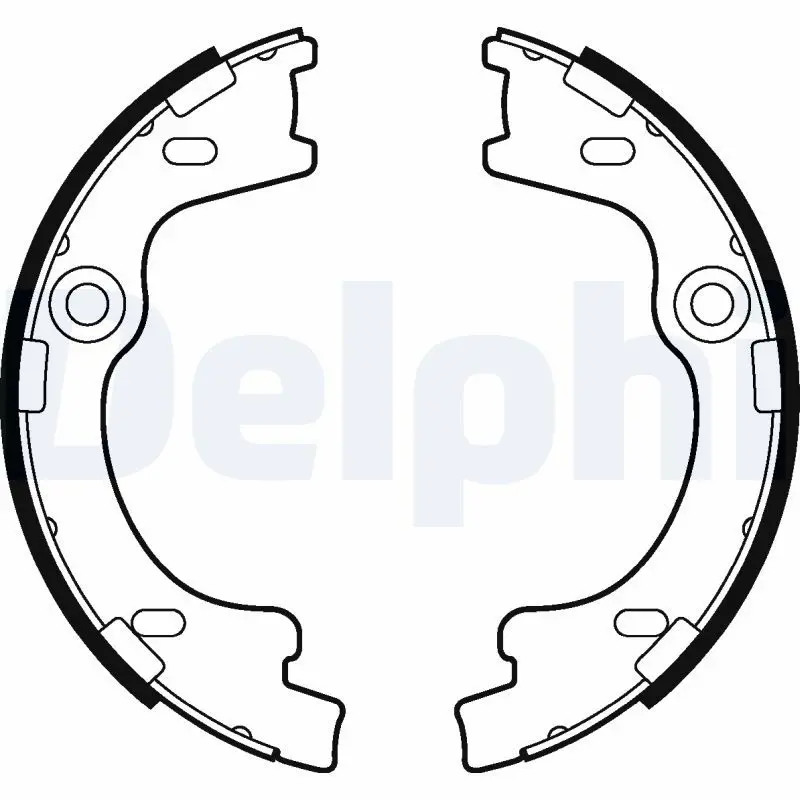 Handler.Part Brake shoe set, parking brake DELPHI LS2012 1