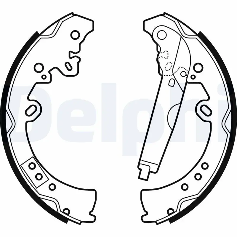 Handler.Part Brake shoe set, parking brake DELPHI LS2039 1