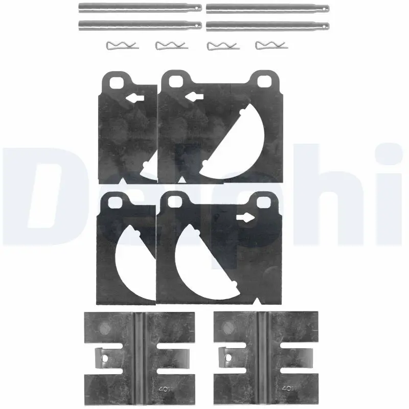 Handler.Part Accessory kit, disc brake pads DELPHI LX0105 1