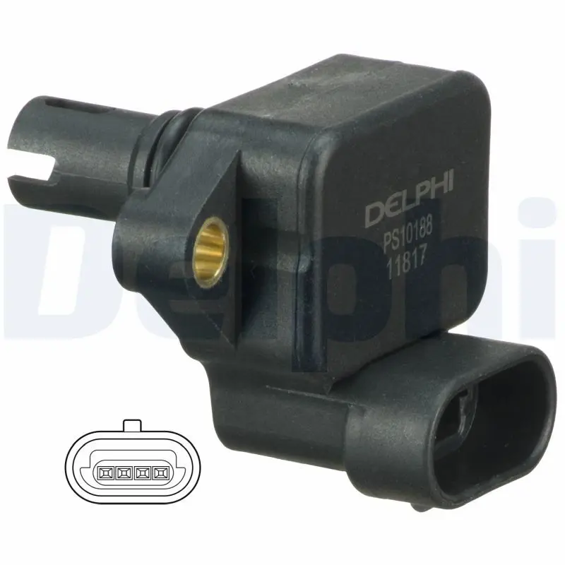 Handler.Part Sensor, intake manifold pressure DELPHI PS10188 1