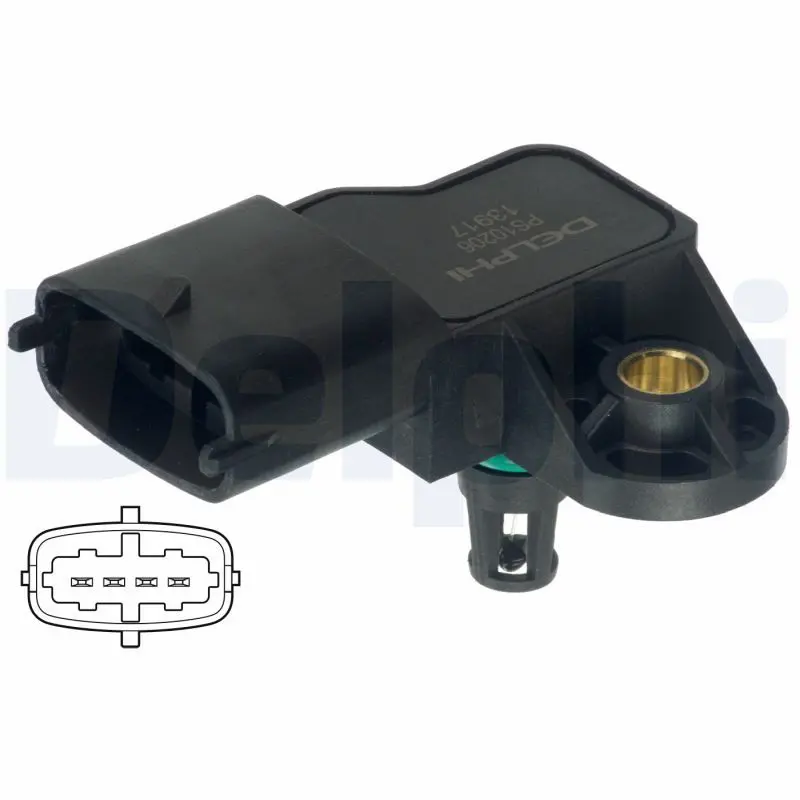 Handler.Part Sensor, intake manifold pressure DELPHI PS10206 1