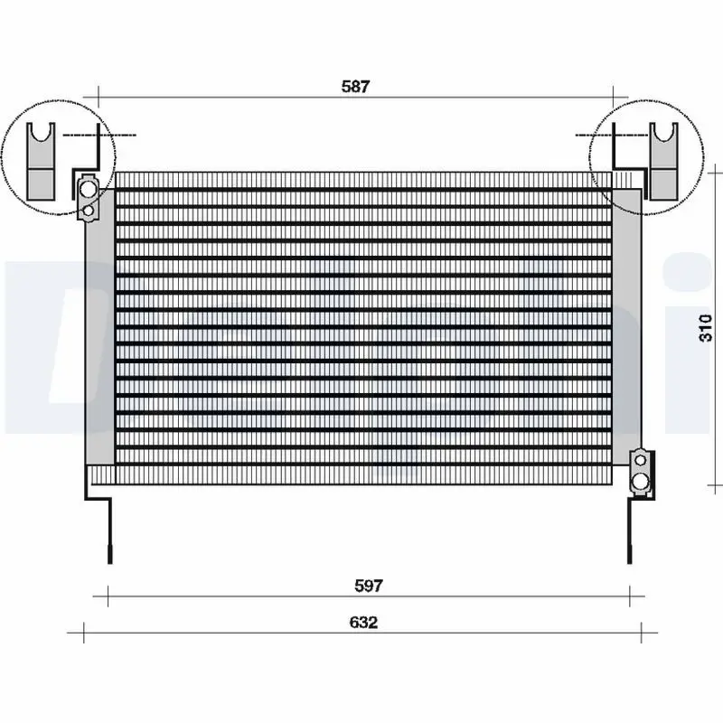 Handler.Part Condenser, air conditioning DELPHI TSP0225006 1