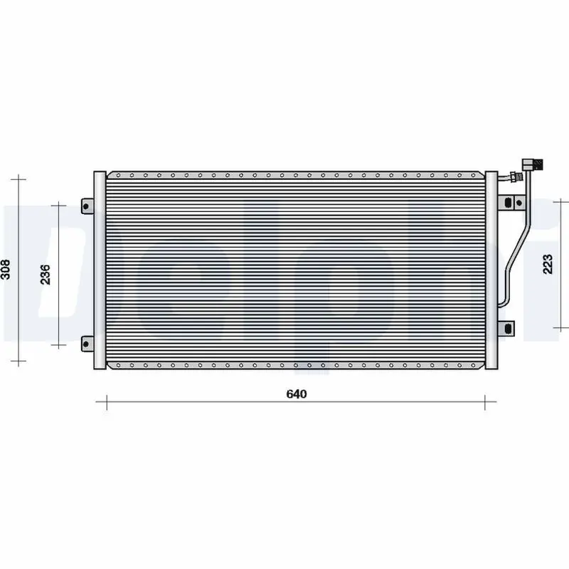 Handler.Part Condenser, air conditioning DELPHI TSP0225008 1