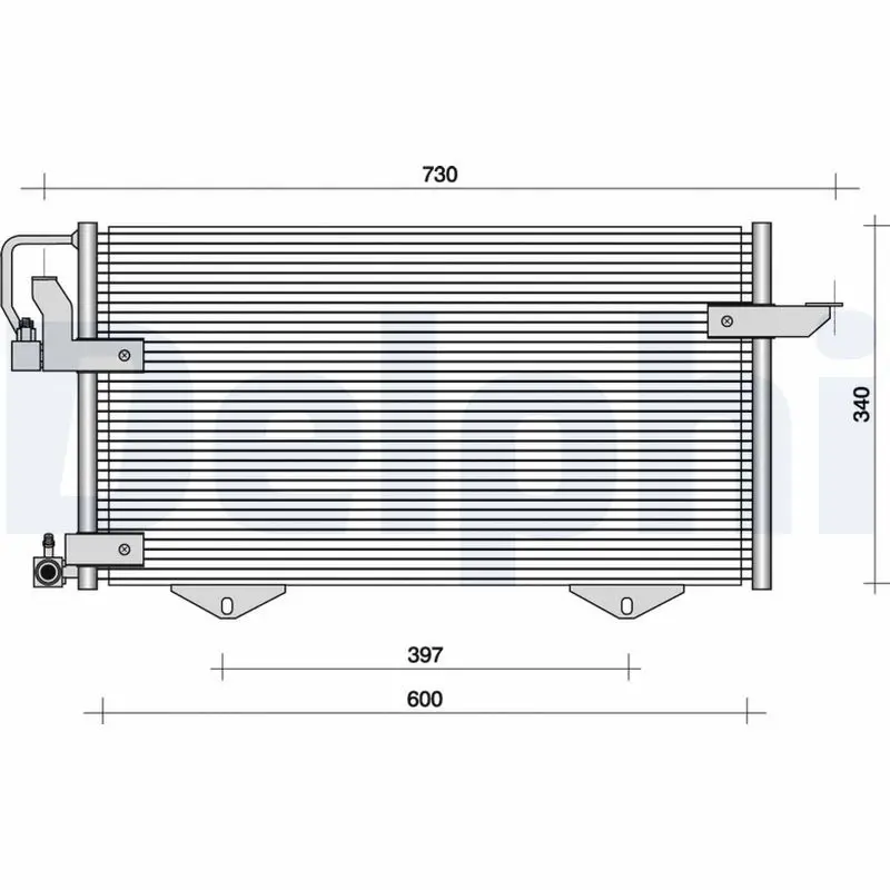 Handler.Part Condenser, air conditioning DELPHI TSP0225010 1