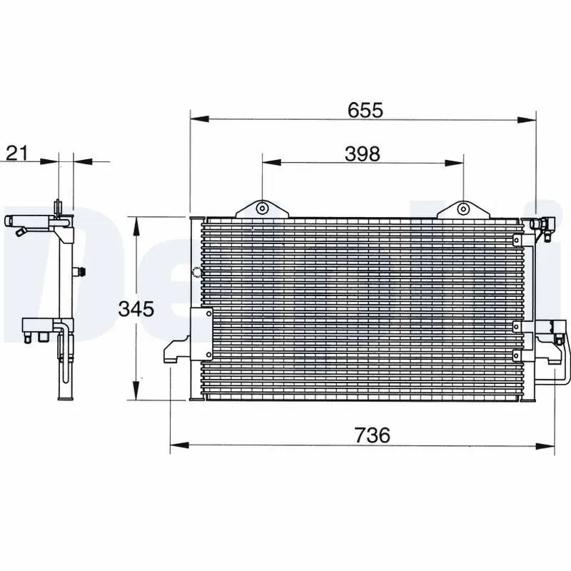 Handler.Part Condenser, air conditioning DELPHI TSP0225012 1