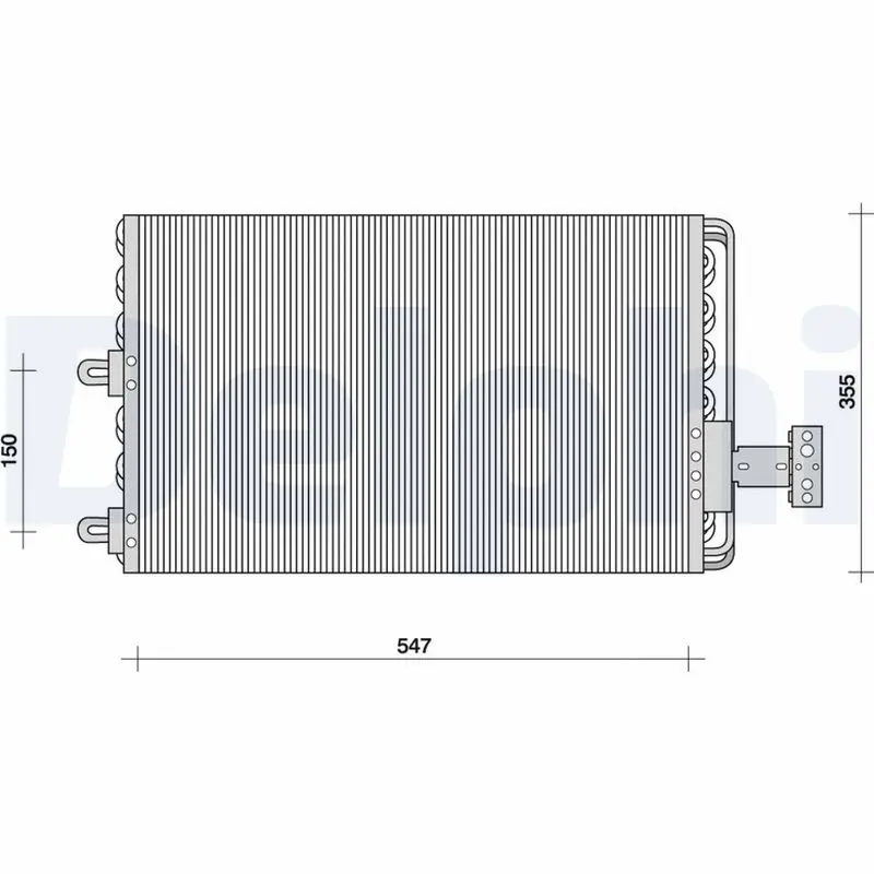 Handler.Part Condenser, air conditioning DELPHI TSP0225023 1